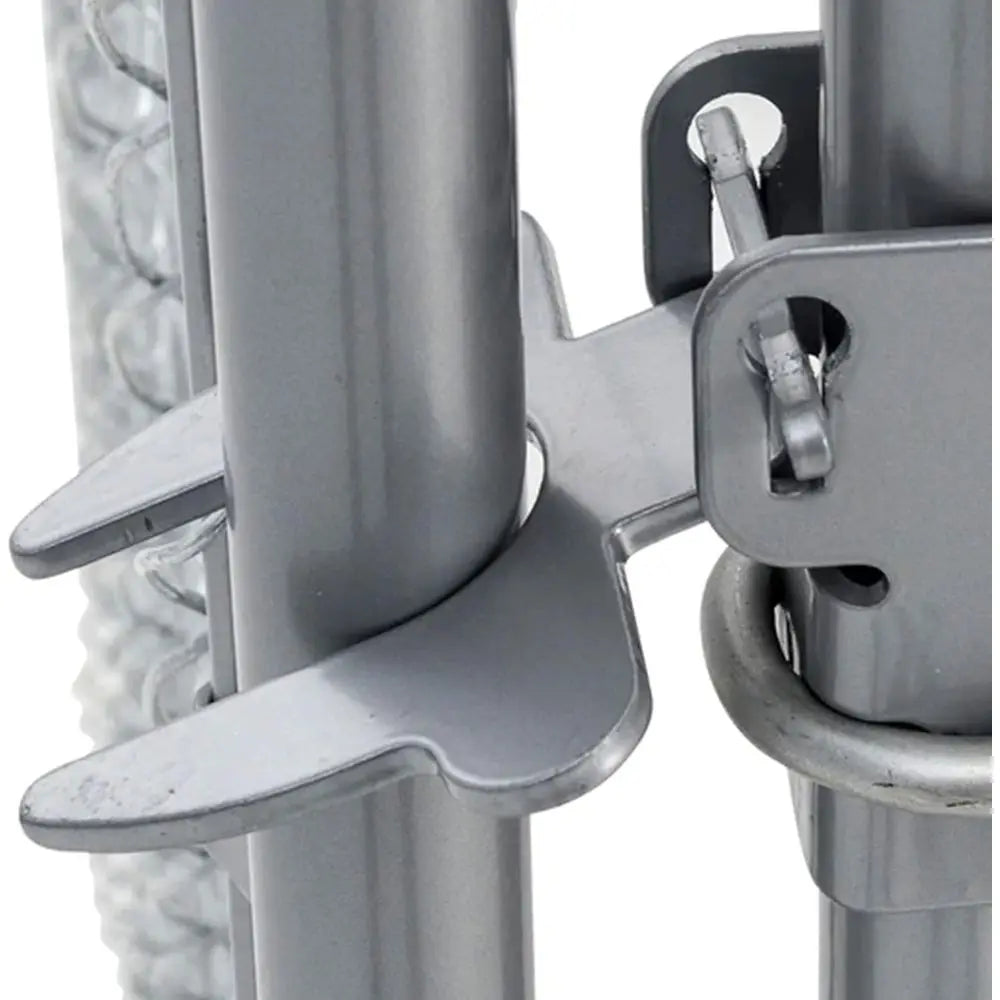 Durable 10x10x6 ft Galvanized Steel Dog Kennel with Dual Setups and Locking Door, Silver