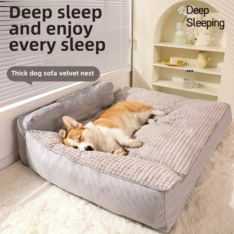 Pet Bed, Non-Slip Pet Sofa, washable cover