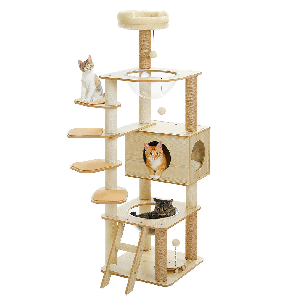 Multi-Level Cat Tree With Scratching Posts, Condo and Hammock