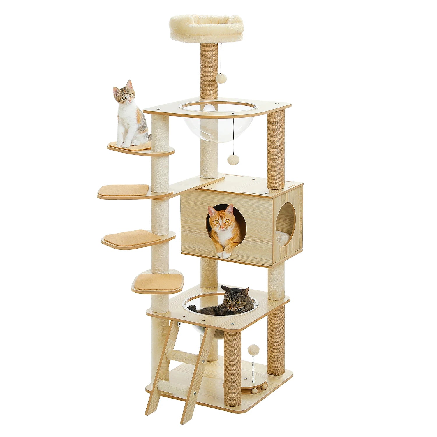 Multi-Level Cat Tree With Scratching Posts, Condo and Hammock