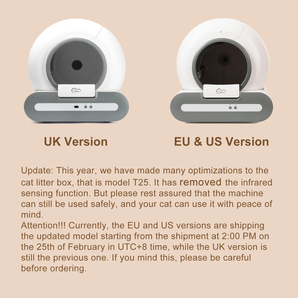 DOEL 65L Self-Cleaning Cat Litter Box, Supports 2.4G WiFi, Fit for Tofu & Mixed Litter