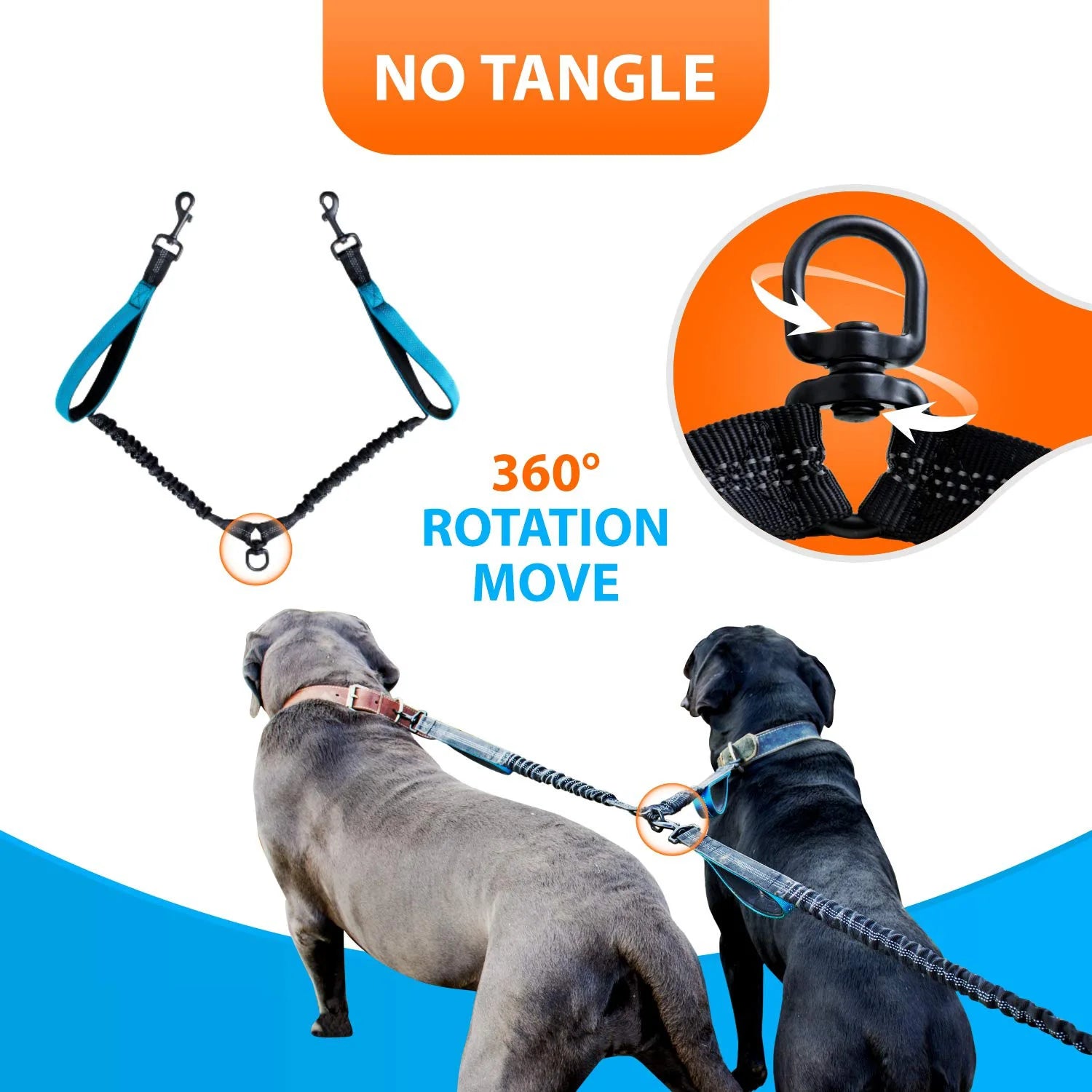 Hands Free Lead for 2 Dogs